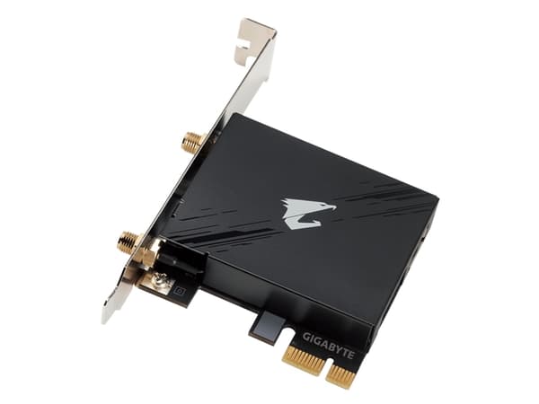 Gigabyte GC-WBAX210, Intern, Trådlös, PCI Express, WLAN / Bluetooth, 2400 Mbit/s, Svart