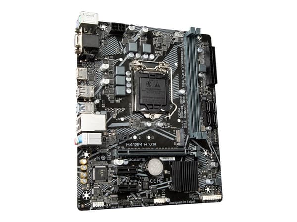 Gigabyte H410M H V2 - 1.0 - hovedkort - micro ATX - LGA1200-sokkel - H410 Chipset - USB 3.2 Gen 1 - Gigabit LAN - innbygd grafikk (CPU kreves) - HD-l