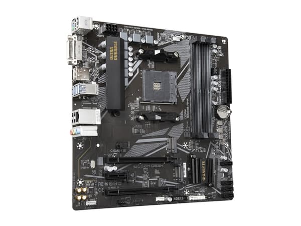 Gigabyte B550M DS3H, AMD, Stik AM4, 3. sukupolven AMD Ryzen™ 3, 3. sukupolven AMD Ryzen 5, 3. sukupolven AMD Ryzen™ 7, 3. sukupolven..., DDR4-SDRAM,