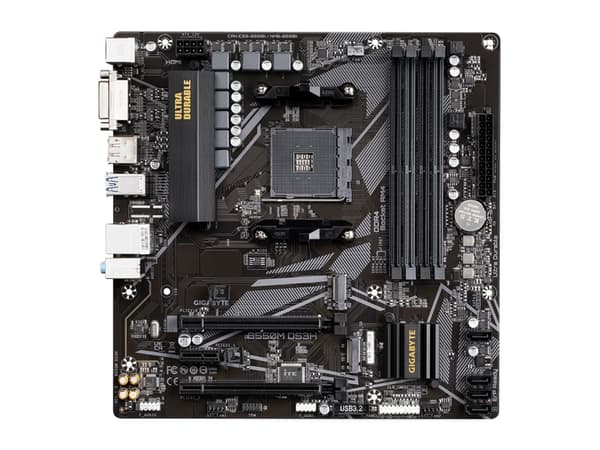 Gigabyte B550M DS3H, AMD, Stik AM4, 3. sukupolven AMD Ryzen™ 3, 3. sukupolven AMD Ryzen 5, 3. sukupolven AMD Ryzen™ 7, 3. sukupolven..., DDR4-SDRAM,
