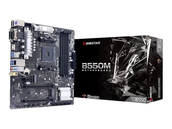 Biostar B550MX/E PRO - Hovedkort - micro ATX - Socket AM4 - AMD B550 Chipset - USB 3.2 Gen 1 - Gigabit LAN - innbygd grafikk (CPU kreves) - HD-lyd (8