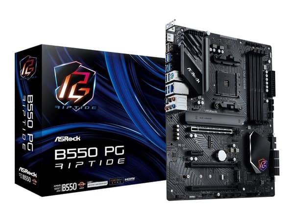 ASRock B550 PG Riptide - Hovedkort - ATX - Socket AM4 - AMD B550 Chipset - USB-C Gen2, USB 3.2 Gen 1, USB 3.2 Gen 2 - 2.5 Gigabit LAN - innbygd grafi