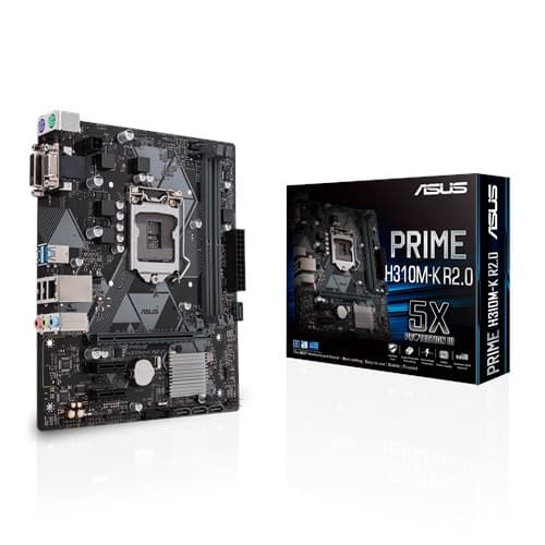Asus PRIME H310M-K R2.0 Processorfamilj Intel, Processorsockel LGA1151, DDR4, Memory slots 2, Chipset Intel H, Micro ATX