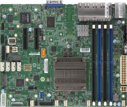 SUPERMICRO hovedkort A2SDV-8C-LN8F Innebygd Denverton Flex Intel Atom C3758 ATX 8x 1GbE