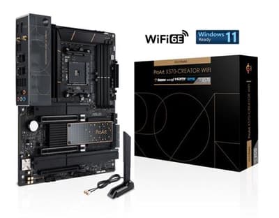 ASUS ProArt X570-CREATOR WIFI (ATX, X570, AM4) w. passive PCH cooling design, WiFi 6E, dual TB 4