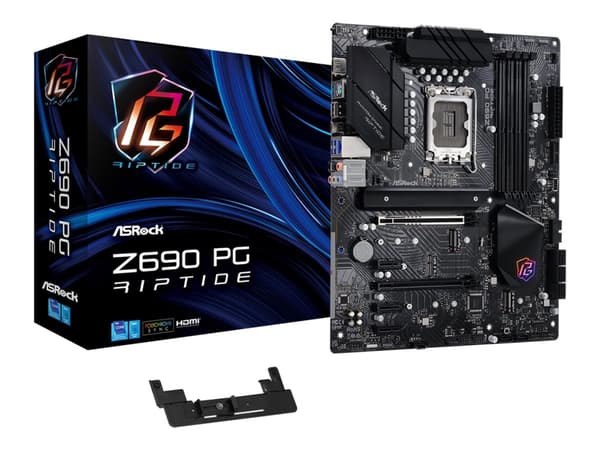 ASRock Z690 PG Riptide - Emolevy - ATX - LGA1700-asennuspaikka - Z690-piirisarja - USB-C Gen1, USB 3.2 Gen 1, USB 3.2 Gen 2, USB-C Gen 2x2 - 2,5 giga