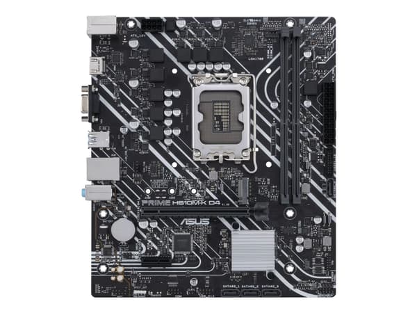 ASUS PRIME H610M-K D4 - Hovedkort - micro ATX - LGA1700-sokkel - H610 Chipset - USB 3.2 Gen 2, USB 3.2 Gen 1 - Gigabit LAN - innbygd grafikk (CPU kre