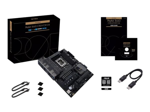 ASUS ProArt B660-CREATOR D4 - Hovedkort - ATX - LGA1700-sokkel - B660 Chipset - USB-C Gen2, USB 3.2 Gen 1, USB-C Gen 2x2 - Gigabit LAN, 2.5 Gigabit L
