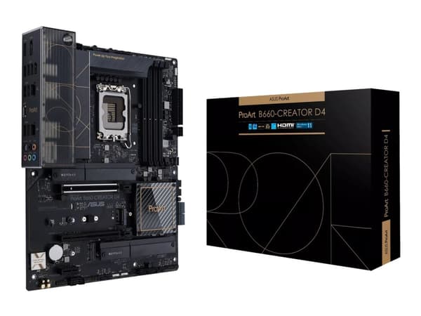 ASUS ProArt B660-CREATOR D4 - Hovedkort - ATX - LGA1700-sokkel - B660 Chipset - USB-C Gen2, USB 3.2 Gen 1, USB-C Gen 2x2 - Gigabit LAN, 2.5 Gigabit L