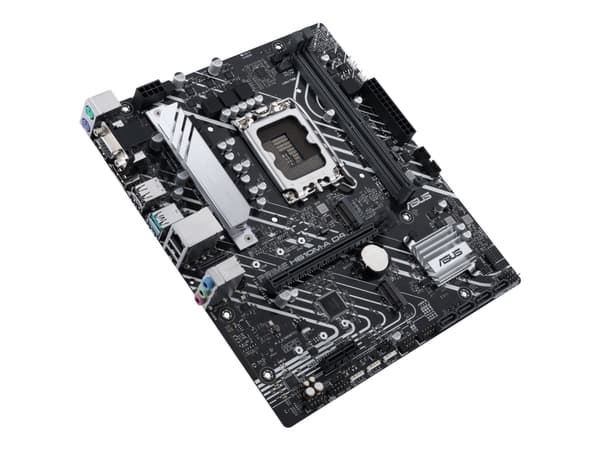 ASUS PRIME H610M-A D4-CSM - Hovedkort - micro ATX - LGA1700-sokkel - H610 Chipset - USB 3.2 Gen 2, USB 3.2 Gen 1 - Gigabit LAN - innbygd grafikk (CPU