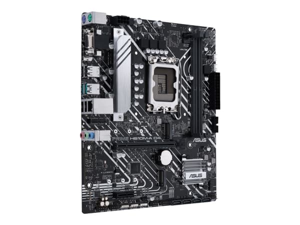 ASUS PRIME H610M-A D4-CSM - Hovedkort - micro ATX - LGA1700-sokkel - H610 Chipset - USB 3.2 Gen 2, USB 3.2 Gen 1 - Gigabit LAN - innbygd grafikk (CPU