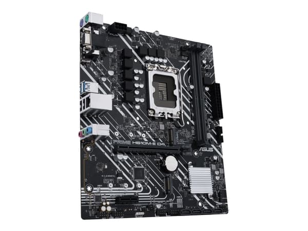 ASUS PRIME H610M-E D4-CSM - Hovedkort - micro ATX - LGA1700-sokkel - H610 Chipset - USB 3.2 Gen 1, USB 3.2 Gen 2 - Gigabit LAN - innbygd grafikk (CPU