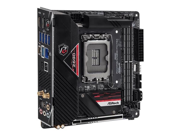 ASRock Z690 Phantom Gaming-ITX/TB4 - Hovedkort - mini-ITX - LGA1700-sokkel - Z690 Chipset - USB 3.2 Gen 1, USB 3.2 Gen 2, USB-C Gen 2x2, USB4 - Bluet