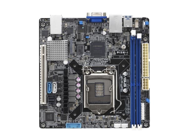 ASUS P12R-I - Hovedkort - mini-ITX - LGA1200-sokkel - C252 Chipset - USB 3.2 Gen 1 - 2 x Gigabit LAN - innbygd grafikk