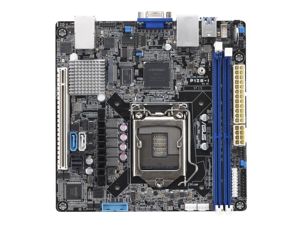 ASUS P12R-I - Hovedkort - mini-ITX - LGA1200-sokkel - C252 Chipset - USB 3.2 Gen 1 - 2 x Gigabit LAN - innbygd grafikk