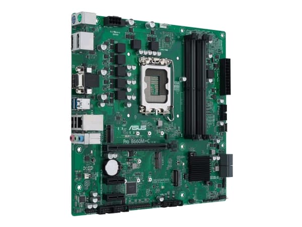 ASUS Pro B660M-C-CSM - Hovedkort - micro ATX - LGA1700-sokkel - B660 Chipset - USB-C Gen1, USB 3.2 Gen 1 - Gigabit LAN - innbygd grafikk (CPU kreves)
