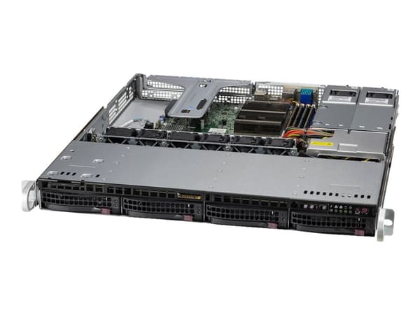 Supermicro UP SuperServer 510T-MR - Server - kan monteras i rack - 1U - 1-vägs - ingen CPU upp till - RAM 0 GB - SATA - hot-swap 3.5" vik/vikar - ing
