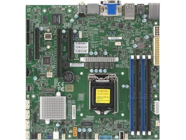 SUPERMICRO X11SCZ-F - Moderkort - micro ATX - LGA1151 Socket - C246 Chipuppsättning - USB 3.0, USB 3.1, USB-C - 2 x Gigabit LAN - inbyggda grafiken -