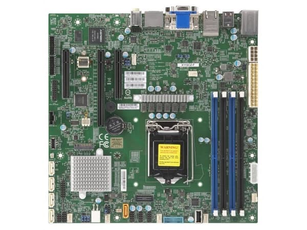 SUPERMICRO X11SCZ-F - Moderkort - micro ATX - LGA1151 Socket - C246 Chipuppsättning - USB 3.0, USB 3.1, USB-C - 2 x Gigabit LAN - inbyggda grafiken -