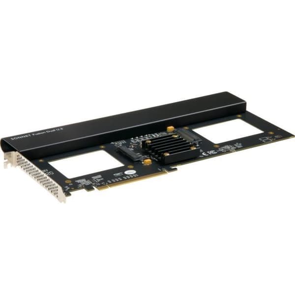 Sonnet Fusion Dual U.2 - PCIe-kort för 2 U.2 NVMe SSD:er Svart