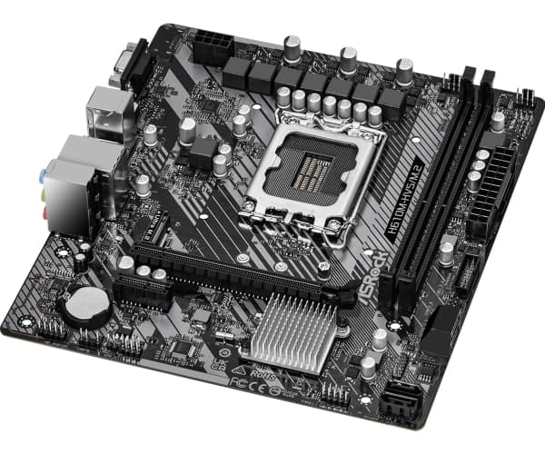 ASRock H610M-HVS/M.2 R2.0 - Hovedkort - micro ATX - LGA1700-sokkel - H610 Chipset - USB 3.2 Gen 1 - Gigabit LAN - innbygd grafikk (CPU kreves) - HD-l
