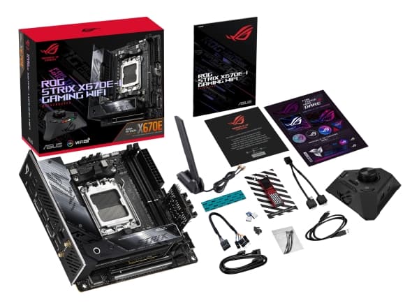 ASUS ROG Strix X670E-I Gaming WiFi - Hovedkort - mini-ITX - Socket AM5 - AMD X670E Chipset - USB4, USB 3.2 Gen 2, USB 3.2 Gen 1, USB-C 3.2 Gen2 - 2.5