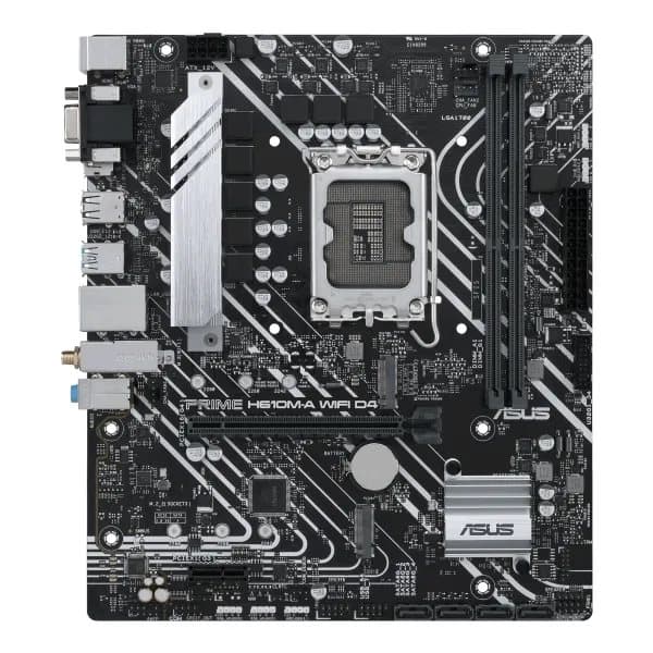 ASUS PRIME H610M-A WIFI D4 - Hovedkort - micro ATX - LGA1700-sokkel - H610 Chipset - USB 3.2 Gen 1, USB 3.2 Gen 2 - Gigabit LAN, Wi-Fi, Bluetooth - i