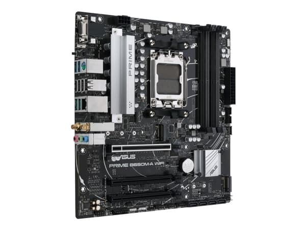ASUS Prime B650M-A WIFI - Hovedkort - micro ATX - Socket AM5 - AMD B650 Chipset - USB 3.2 Gen 1, USB 3.2 Gen 2, USB-C 3.2 Gen 1 - 2.5 Gigabit LAN, Wi