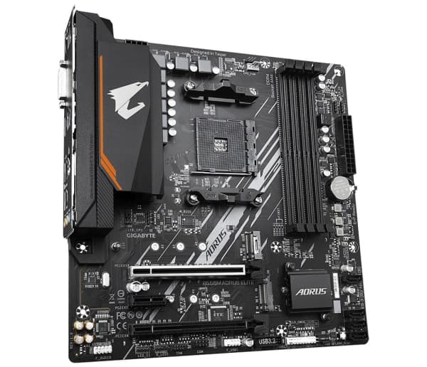 Gigabyte B550M AORUS ELITE, AMD, Stik AM4, 3rd Gen AMD Ryzen™ 3, 3rd Gen AMD Ryzen 5, 3rd Gen AMD Ryzen™ 7, 3rd..., DDR4-SDRAM, 128GB, DIMM