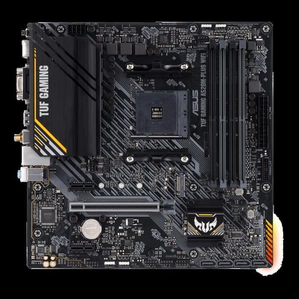 Moderkort - ASUS - TUF GAMING A520M-PLUS - Socket AM4 - Wi-Fi 802.11ac - ATX