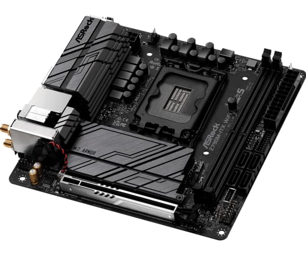 ASRock Z790M-ITX WiFi - Hovedkort - mini-ITX - LGA1700-sokkel - Z790 Chipset - Bluetooth, Gigabit LAN, 2.5 Gigabit LAN, Wi-Fi 6 - innbygd grafikk (CP