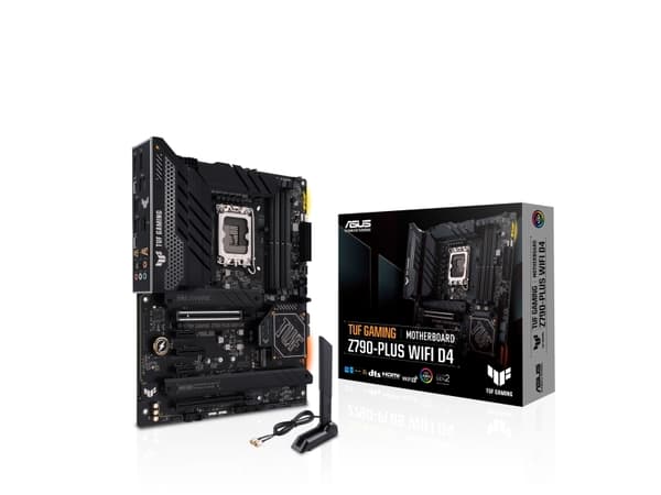 ASUS TUF Gaming Z790-Plus WiFi D4 - Hovedkort - ATX - LGA1700-sokkel - Z790 Chipset - USB-C 3.2 Gen 2x2, USB 3.2 Gen 2, USB 3.2 Gen 1, USB-C 3.2 Gen2