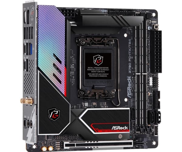 ASRock Z790 PG-ITX/TB4 - Hovedkort - mini-ITX - LGA1700-sokkel - Z790 Chipset - USB 3.2 Gen 1, USB 3.2 Gen 2, USB-C Gen 2x2, USB4 - Bluetooth, 2.5 Gi