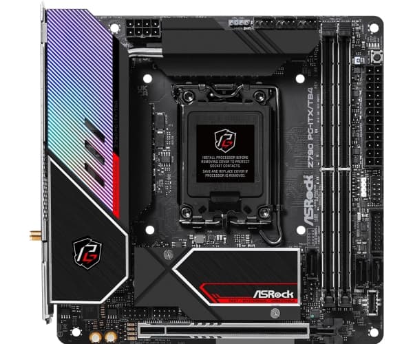 ASRock Z790 PG-ITX/TB4 - Hovedkort - mini-ITX - LGA1700-sokkel - Z790 Chipset - USB 3.2 Gen 1, USB 3.2 Gen 2, USB-C Gen 2x2, USB4 - Bluetooth, 2.5 Gi