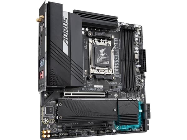 Gigabyte B650M AORUS ELITE AX - Moderkort - micro ATX - Socket AM5 - AMD B650 Chipuppsättning - USB 3.2 Gen 2, USB-C 3.2 Gen2, USB 3.2 Gen 1, USB-C 3