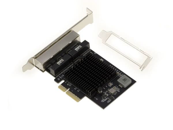 PCIe 2.5 LAN Quad Gigabit Ethernet-kort 10 100 1000 2500 1G 2.5G 4 RJ45-portar. Med Realtek RTL8125 Chipset