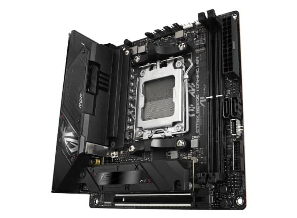 ASUS ROG Strix B650E-I Gaming WiFi - Moderkort - mini ITX - Socket AM5 - AMD B650 Chipuppsättning - USB-C 3.2 Gen 2x2, USB-C 3.2 Gen2, USB 3.2 Gen 2,