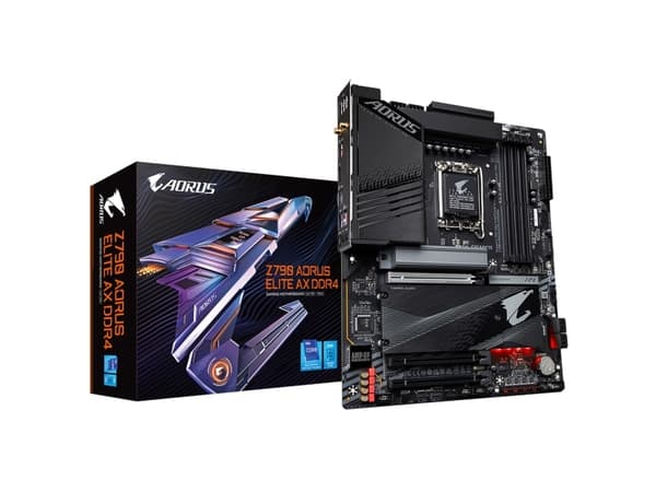Gigabyte Z790 AORUS ELITE AX DDR4 - 1.0 - hovedkort - ATX - LGA1700-sokkel - Z790 Chipset - USB-C Gen2, USB-C Gen 2x2, USB 3.2 Gen 1, USB 3.2 Gen 2 -
