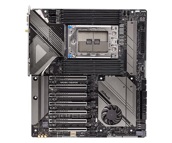 ASRock WRX80 Creator R2.0 - Hovedkort - utvidet ATX (E-ATX) - Socket sWRX8 - AMD WRX80 Chipset - USB 3.2 Gen 1, USB 3.2 Gen 2, USB4 - 10 Gigabit LAN,