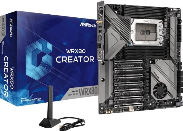 ASRock WRX80 Creator R2.0 - Hovedkort - utvidet ATX (E-ATX) - Socket sWRX8 - AMD WRX80 Chipset - USB 3.2 Gen 1, USB 3.2 Gen 2, USB4 - 10 Gigabit LAN,