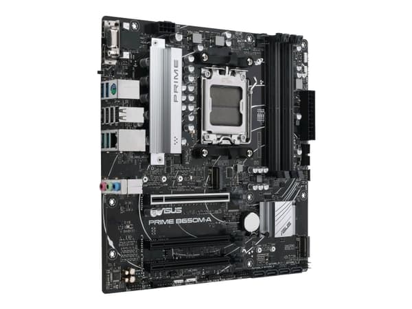 ASUS Prime B650M-A-CSM - Hovedkort - micro ATX - Socket AM5 - AMD B650 Chipset - USB 3.2 Gen 1, USB 3.2 Gen 2, USB-C 3.2 Gen 1 - 2.5 Gigabit LAN - in