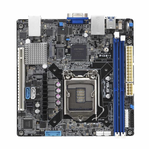 ASUS P12R-I - Bundkort - Mini-ITX - LGA1200-stik - C252-chipsæt - USB 3.2 Gen 1 - 2 x Gigabit LAN - Indbygget grafik