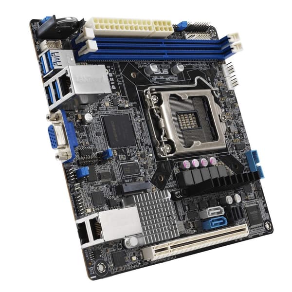 ASUS P12R-I - Bundkort - Mini-ITX - LGA1200-stik - C252-chipsæt - USB 3.2 Gen 1 - 2 x Gigabit LAN - Indbygget grafik