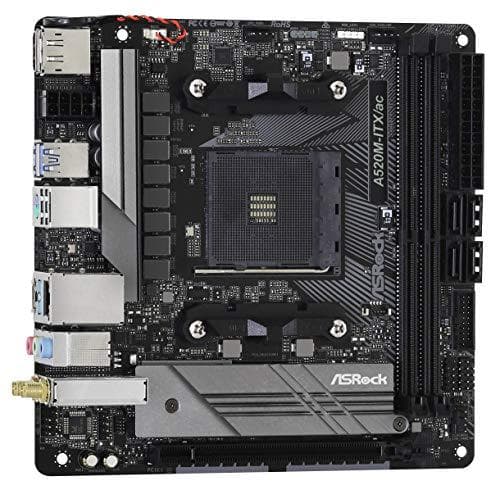 ASRock A520M-ITX/ac - Bundkort - Mini-ITX - Socket AM4 - AMD A520 - USB-C Gen1, USB 3.2 Gen 1 - Gigabit LAN, Wi-Fi, Bluetooth - Indbygget grafik (CPU
