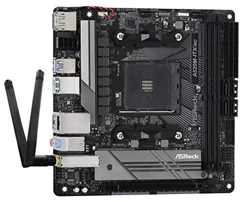 ASRock A520M-ITX/ac - Bundkort - Mini-ITX - Socket AM4 - AMD A520 - USB-C Gen1, USB 3.2 Gen 1 - Gigabit LAN, Wi-Fi, Bluetooth - Indbygget grafik (CPU