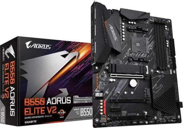 Gigabyte B550 Aorus Elite V2 - Bundkort ATX - Socket AM4 - B550 - USB 3 2 Gen2 - Realtek ALC1200 - DisplayPort HDMI