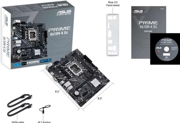 ASUS PRIME H610M-K D4 Intel H610 LGA 1700 mikro ATX