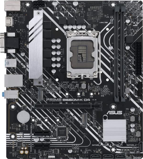 Moderkort Asus PRIME B660M-K D4 mATX 4XDDR4