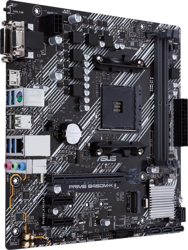 Asus PRIME B450M-K II bundkortsokkel AMD AM4 Form Factor Micro-ATX bundkortchipsæt AMD® B450