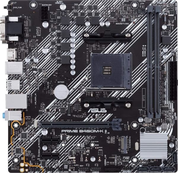 Asus PRIME B450M-K II bundkortsokkel AMD AM4 Form Factor Micro-ATX bundkortchipsæt AMD® B450